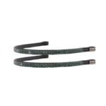 FRONTALERA INGLESAS BRILLANTES AZUL/GRIS