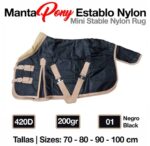 MANTA PONY ESTABLO NYLON 420D 200gr NEGRO