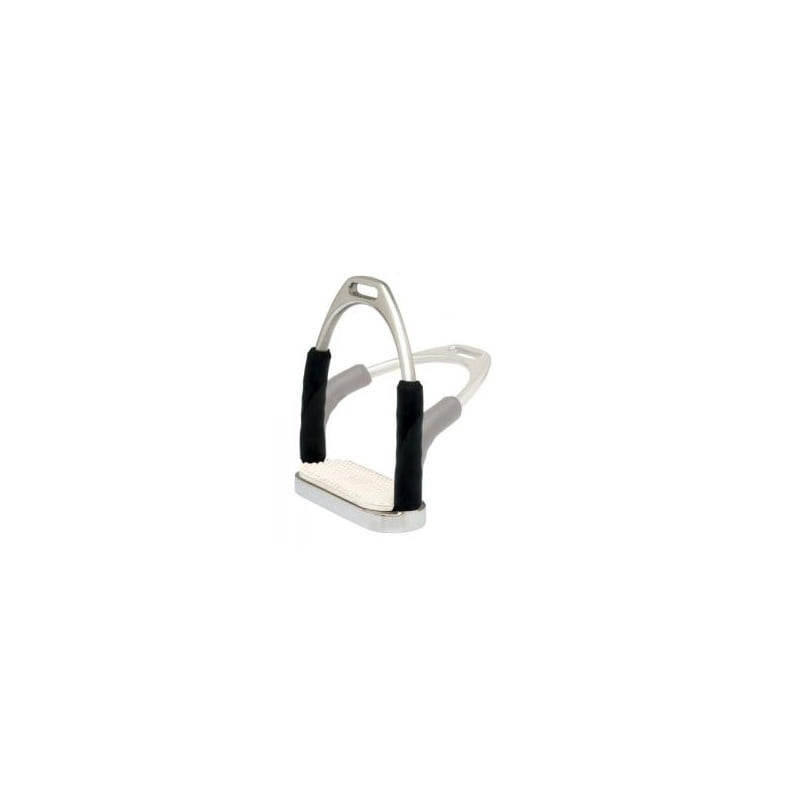 ESTRIBO INGLES FLEXIBLE INOX CON TACO (PAR)