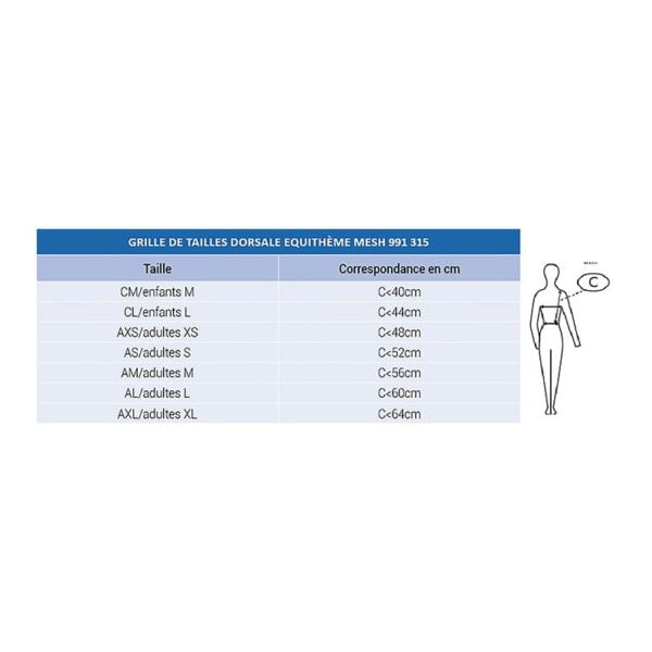 PROTECCIÓN DORSAL EQUITHÈME "MESH"
