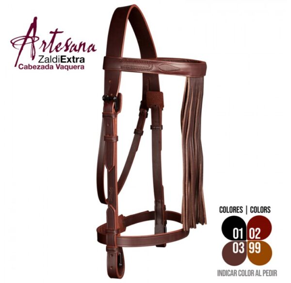 CABEZADA VAQUERA ZALDI EXTRA ARTESANA CON AHOGADERO