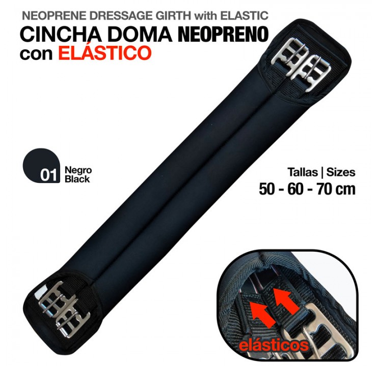 CINCHA DOMA NEOPRENO CON ELÁSTICO