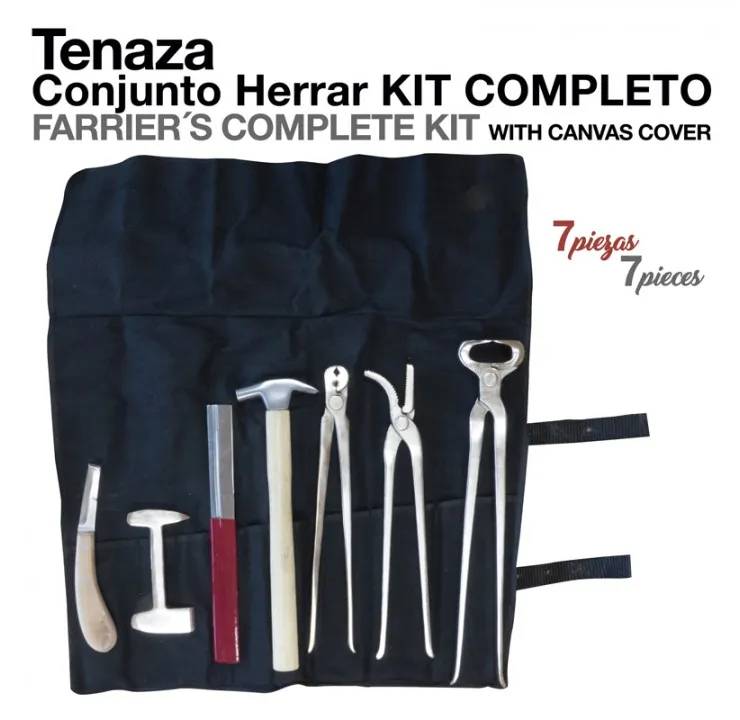 TENAZA CONJUNTO HERRAR KIT COMPLETO 7 piezas