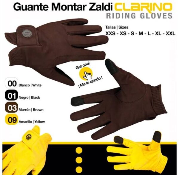 GUANTE MONTAR CLARINO