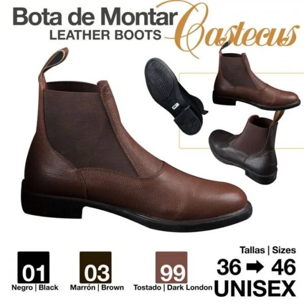 BOTINA CUERO CASTECUS ECONÓMICA