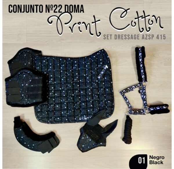 CONJUNTO Nº22 DOMA PRINT COTTON AZSP 415 NEGRO