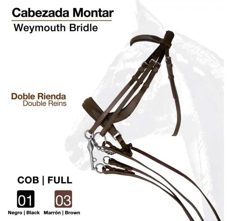 CABEZADA MONTAR DOBLE RIENDA KLLMODEL